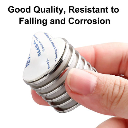 MIKEDE 6 Pack Magnets with Adhesive Backing for Fridge, Super Strong Heavy Duty, Rare Earth Magnet Neodymium Disc Magnets for Craft, Cabinet, Office, DIY, 1.26 inch D x 1/8 inch H